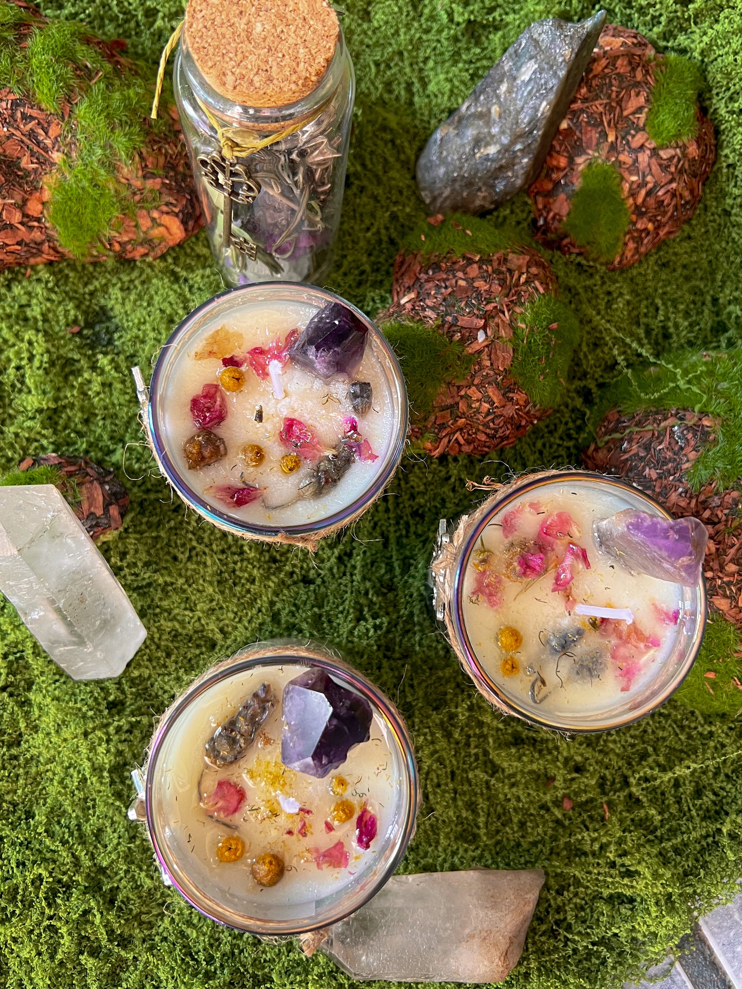 Fairy garden candle