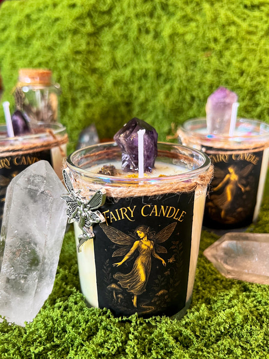 Fairy garden candle