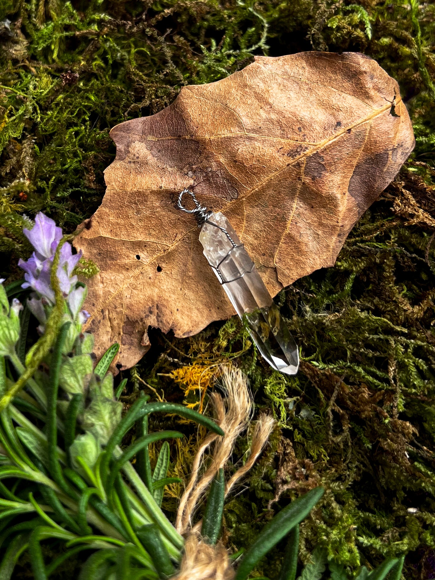 Punta de cuarzo cristal