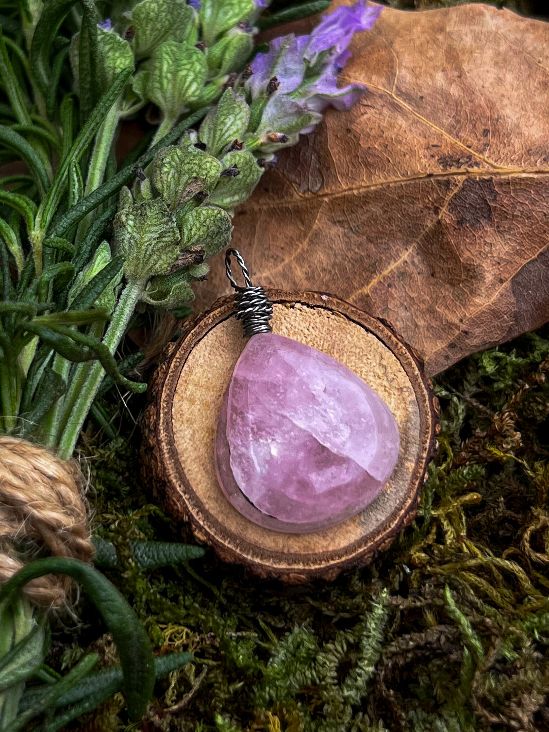 Cuarzo rosa en dije